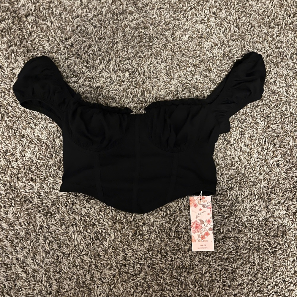 SHEIN Black Crop Top